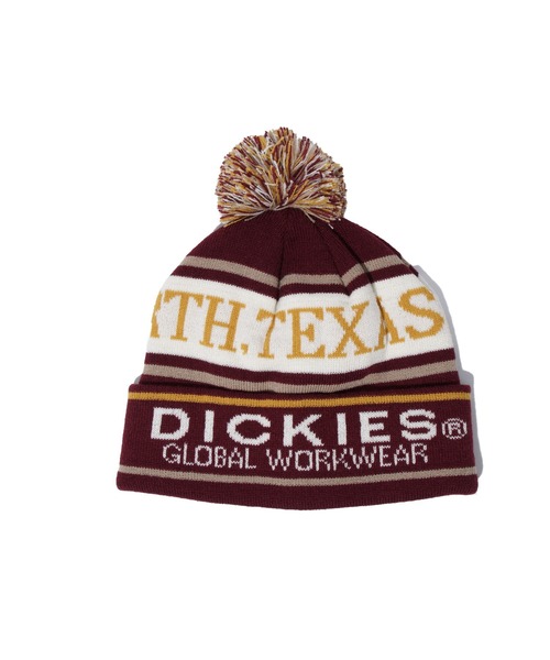 Dickies(ディッキーズ)の「Dickies EX JACQUARD KNIT WATCH/ロゴ/ボンボン付きニット帽/帽子/ワッチキャップ/ディッキーズ(ニットキャップ/ビーニー・メンズ・ブラック/ベージュ/エンジ/ブルー・FREE)」の15枚目の写真