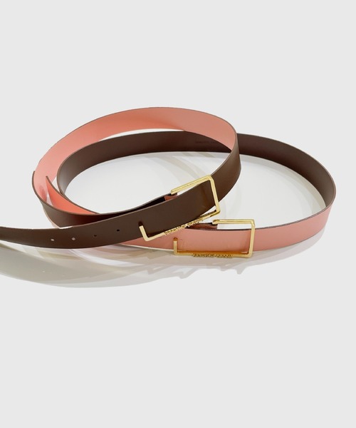 beautiful people(ビューティフルピープル)の「double face belt in cowhide(ベルト・レディース・ピンク/パープル・MEDIUM/SMALL)」の5枚目の写真