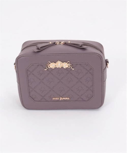 axes femme(アクシーズファム)の「キルト風型押しショルダー(ショルダーバッグ・レディース・パープル/キナリ/ブラック・FREE)」の21枚目の写真