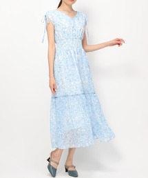 新品　ミッシュマッシュ　ボタニカル　Aライン　花柄　ノースリーブワンピース ミッシュマッシュ MISCH MASCH □2024秋冬新作□ブローチ付きA