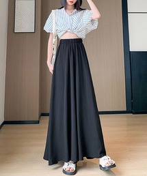 フレアスカンツワイドロングパンツ