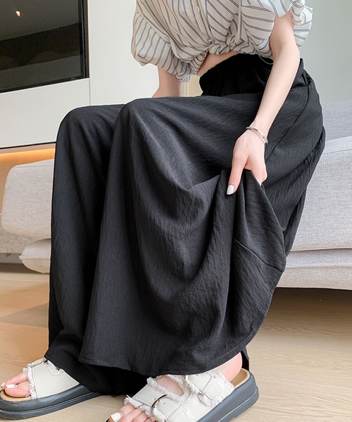 Primazel(プリマゼル)の「フレアスカンツワイドロングパンツ(その他パンツ・レディース・ブラック/ホワイト・MEDIUM)」の7枚目の写真