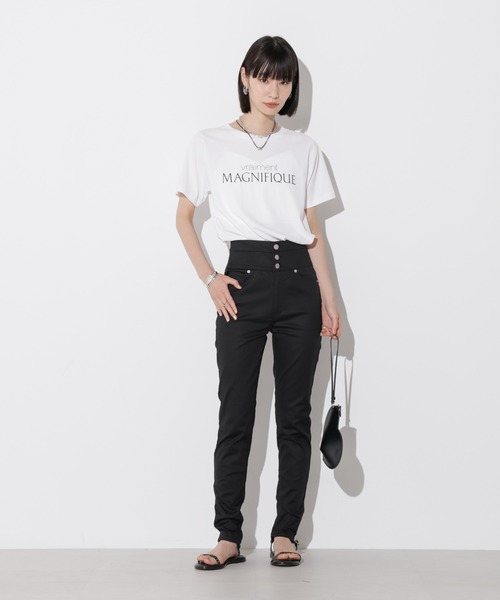 Apo(s)ture(アポスチャー)の「NANCY-002/チノストレッチハイウエストスキニーパンツ(チノパンツ・レディース・ホワイト/ベージュ/モカ/ブラック・XS/S/M/L/XL)」の18枚目の写真