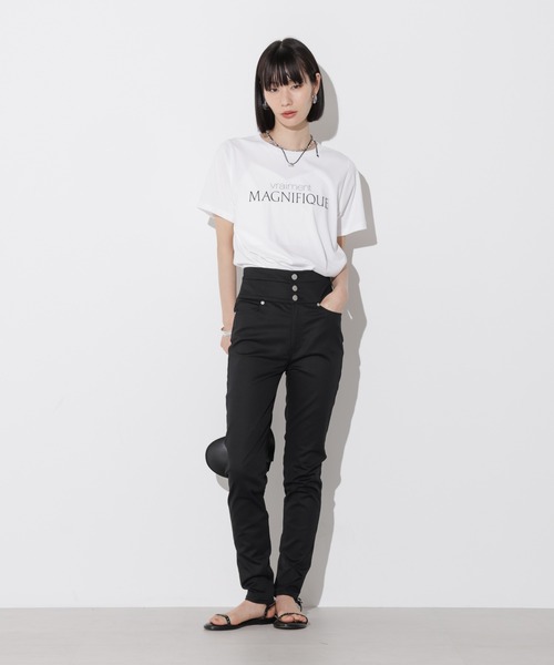 Apo(s)ture(アポスチャー)の「NANCY-002/チノストレッチハイウエストスキニーパンツ(チノパンツ・レディース・ホワイト/ベージュ/モカ/ブラック・XS/S/M/L/XL)」の14枚目の写真