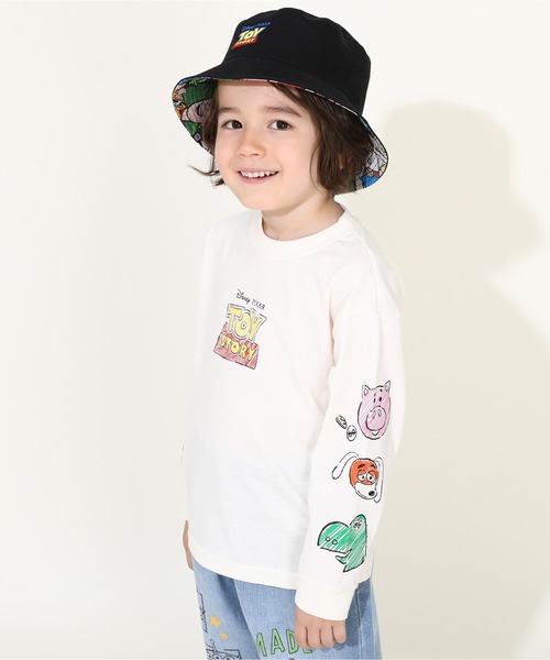 Disney（ディズニー）の「親子お揃い ディズニー トイ・ストーリー 袖ロンT 9618K（Tシャツ/カットソー・キッズ・ブラック/オフホワイト/ネイビー・80ｃｍ/100cm/110cm/120cm/130cm/140cm/150cm/90cm）」の2枚目の写真
