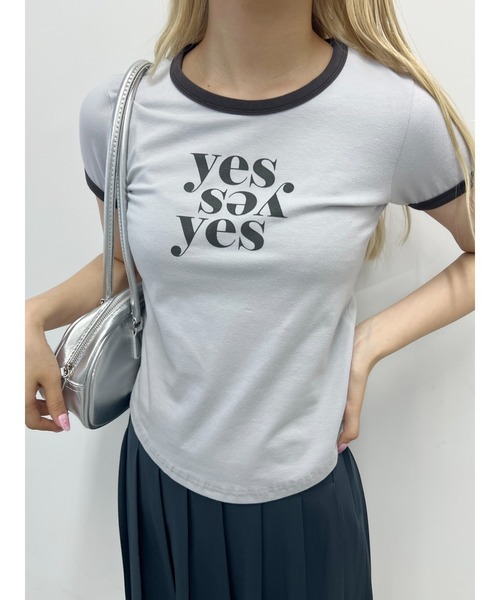 PHILLY(フィリー)の「ロゴリンガーコンパクトTシャツ(Tシャツ/カットソー・レディース・ブラウン/ブラック/ピンク・FREE)」の3枚目の写真