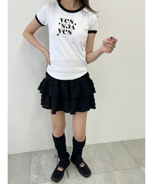 PHILLY(フィリー)の「ロゴリンガーコンパクトTシャツ(Tシャツ/カットソー・レディース・ブラウン/ブラック/ピンク・FREE)」の7枚目の写真