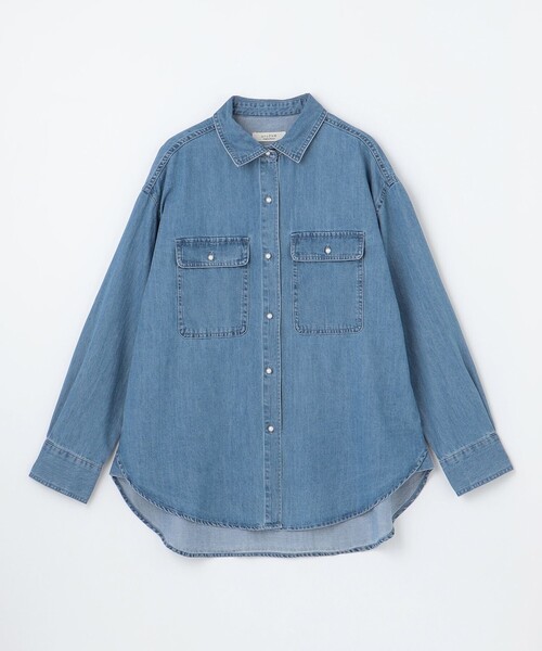 美品　IENA デニムシャツ　パール　長袖シャツ　F 春服 美品 IENA デニムシャツ パール 長袖シャツ F 春服 - メルカリ