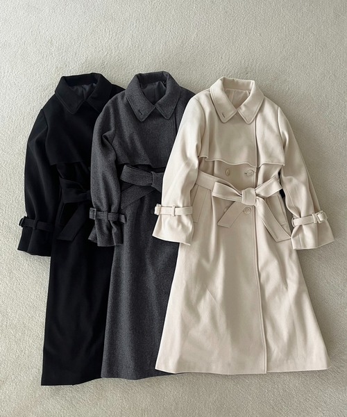 ロングステンカラーコート（ステンカラーコート）｜one after another