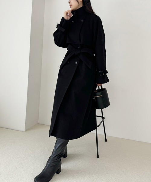 ロングステンカラーコート（ステンカラーコート）｜one after another