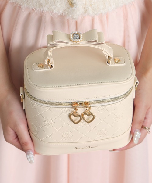 リボン ビジュー ハート ショルダーバッグ バニティ ポタージュ