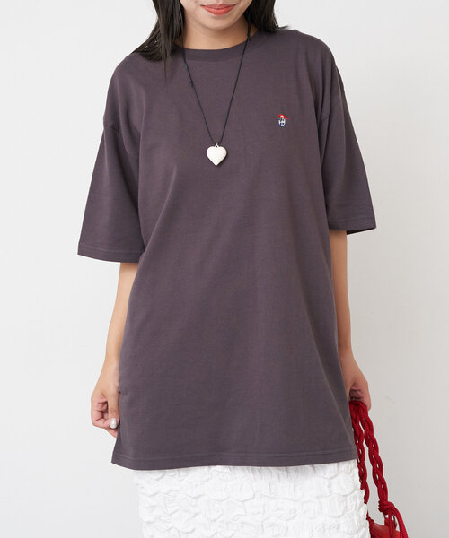CIAOPANIC(チャオパニック)の「【BNCP】ワンポイントロゴ刺繍Tシャツ(Tシャツ/カットソー・レディース・レッド/ホワイト/ブラック/グレー/チャコールグレー・LARGE/X-LARGE)」の19枚目の写真