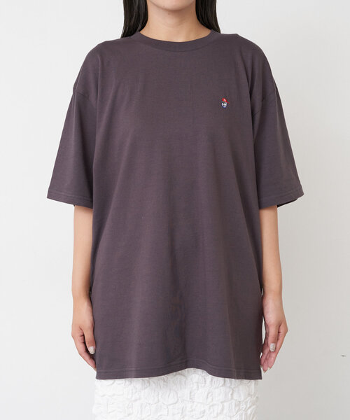 CIAOPANIC(チャオパニック)の「【BNCP】ワンポイントロゴ刺繍Tシャツ(Tシャツ/カットソー・レディース・レッド/ホワイト/ブラック/グレー/チャコールグレー・LARGE/X-LARGE)」の15枚目の写真