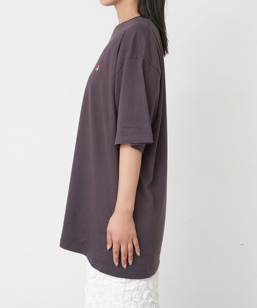 CIAOPANIC(チャオパニック)の「【BNCP】ワンポイントロゴ刺繍Tシャツ(Tシャツ/カットソー・レディース・レッド/ホワイト/ブラック/グレー/チャコールグレー・LARGE/X-LARGE)」の14枚目の写真
