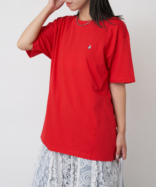 CIAOPANIC(チャオパニック)の「【BNCP】ワンポイントロゴ刺繍Tシャツ(Tシャツ/カットソー・レディース・レッド/ホワイト/ブラック/グレー/チャコールグレー・LARGE/X-LARGE)」の11枚目の写真