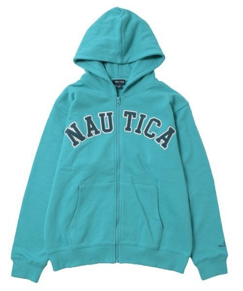 NAUTICA(ノーティカ)の「【大人向けサイズあり】【NAUTICA】フロントロゴアップリケジップパーカー(パーカー・キッズ・グレー/ブラック/エメラルド/ネイビー・XL/L/M)」の3枚目の写真