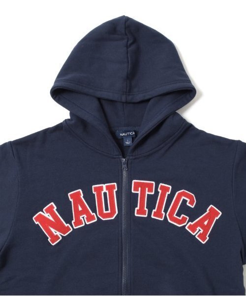 NAUTICA(ノーティカ)の「【大人向けサイズあり】【NAUTICA】フロントロゴアップリケジップパーカー(パーカー・キッズ・グレー/ブラック/エメラルド/ネイビー・XL/L/M)」の5枚目の写真