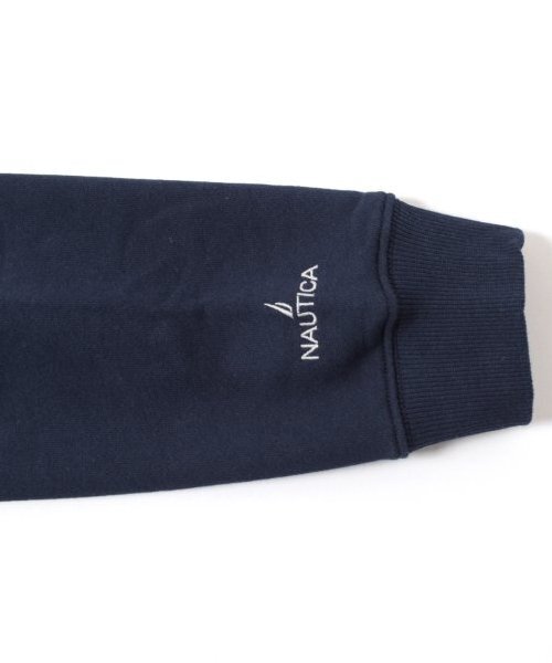 NAUTICA(ノーティカ)の「【大人向けサイズあり】【NAUTICA】フロントロゴアップリケジップパーカー(パーカー・キッズ・グレー/ブラック/エメラルド/ネイビー・XL/L/M)」の6枚目の写真