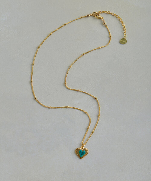 ear PAPILLONNER(イアパピヨネ)の「【mishky(ミシュキー)】ダブルハートネックレス(ネックレス・レディース・ブラック/ミント・FREE)」の8枚目の写真