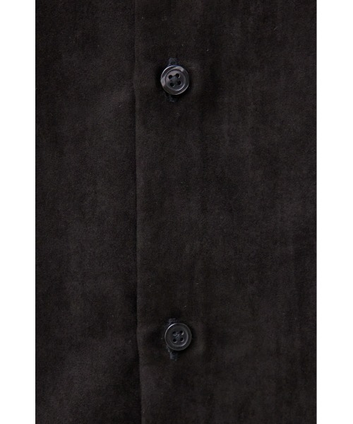 AZUL by moussy（アズールバイマウジー）の「フェイクスウェードリラックスシャツ（シャツ/ブラウス・メンズ・ブラック/グレー系その他/パープル/グリーン系その他2/ブラック系その他・FREE）」の16枚目の写真