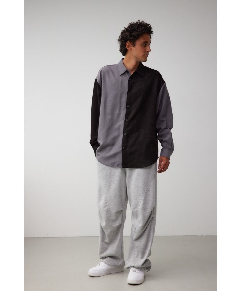 AZUL by moussy（アズールバイマウジー）の「フェイクスウェードリラックスシャツ（シャツ/ブラウス・メンズ・ブラック/グレー系その他/パープル/グリーン系その他2/ブラック系その他・FREE）」の19枚目の写真