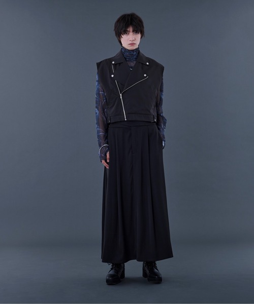 Ellno Loset（エルノロゼット）の「ライダースジレ/SETUP対応（ベスト・メンズ・ブラック/グレー・MEDIUM/LARGE）」の10枚目の写真