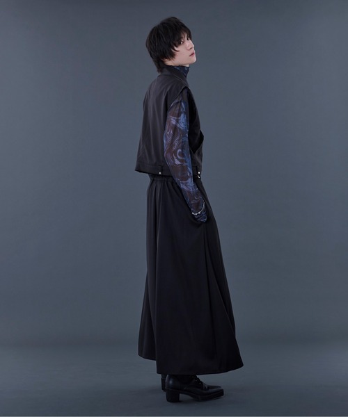 Ellno Loset（エルノロゼット）の「ライダースジレ/SETUP対応（ベスト・メンズ・ブラック/グレー・MEDIUM/LARGE）」の12枚目の写真