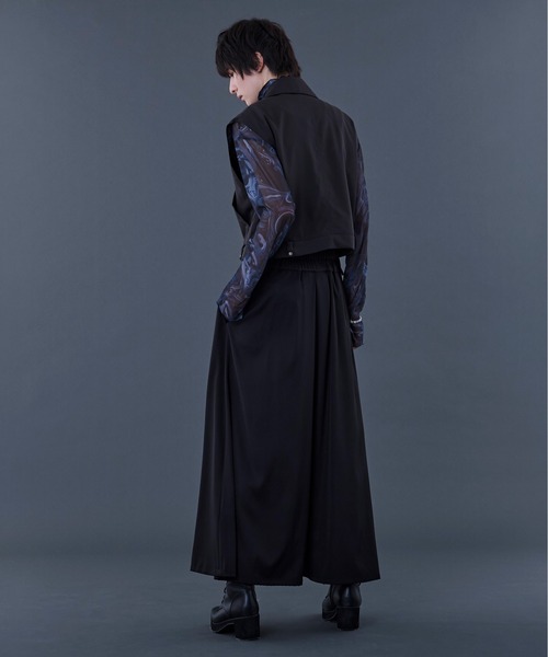 Ellno Loset（エルノロゼット）の「ライダースジレ/SETUP対応（ベスト・メンズ・ブラック/グレー・MEDIUM/LARGE）」の13枚目の写真