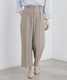 index | ストレッチベルテッドストレートパンツ【洗濯機洗い可/防シワ】(その他パンツ)