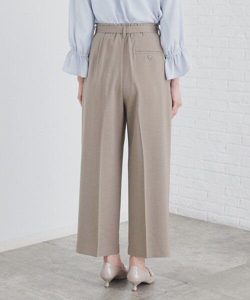 index（インデックス）の「◆ストレッチベルテッドストレートパンツ【洗濯機洗い可/防シワ】（その他パンツ・レディース・ブラック/ベージュ/レンガ・36/42/40/38）」の18枚目の写真