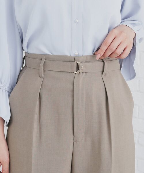 index（インデックス）の「◆ストレッチベルテッドストレートパンツ【洗濯機洗い可/防シワ】（その他パンツ・レディース・ブラック/ベージュ/レンガ・36/42/40/38）」の19枚目の写真