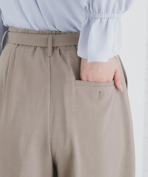 index（インデックス）の「◆ストレッチベルテッドストレートパンツ【洗濯機洗い可/防シワ】（その他パンツ・レディース・ブラック/ベージュ/レンガ・36/42/40/38）」の20枚目の写真