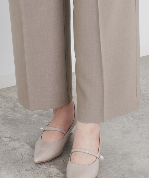 index（インデックス）の「◆ストレッチベルテッドストレートパンツ【洗濯機洗い可/防シワ】（その他パンツ・レディース・ブラック/ベージュ/レンガ・36/42/40/38）」の22枚目の写真