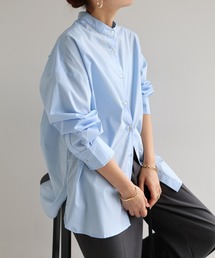 evernavy | イージーケアバンドカラーシャツブラウス(シャツ/ブラウス)