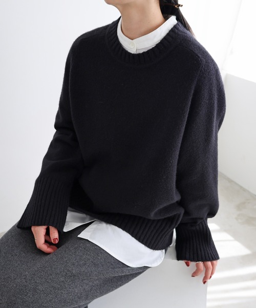 evernavy(エバーネイビー)の「イージーケアバンドカラーシャツブラウス(シャツ/ブラウス・レディース・ホワイト/ブラック/サックスブルー/ライトブルー・M)」の15枚目の写真