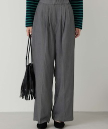 ベルトデザインタックワイドパンツ