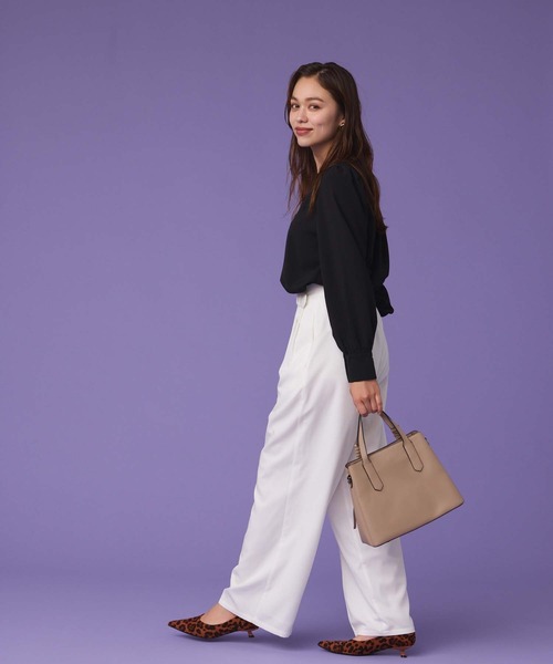 Edit Sheen（エディットシーン）の「ベルトデザインタックワイドパンツ（その他パンツ・レディース・ホワイト/グレー/ブラック・M）」の14枚目の写真