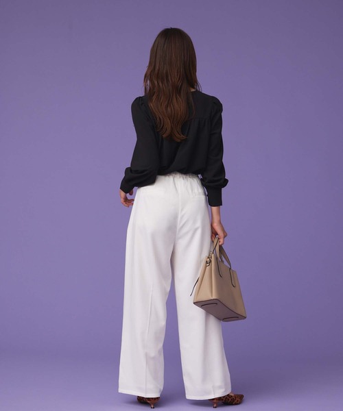 Edit Sheen（エディットシーン）の「ベルトデザインタックワイドパンツ（その他パンツ・レディース・ホワイト/グレー/ブラック・M）」の15枚目の写真