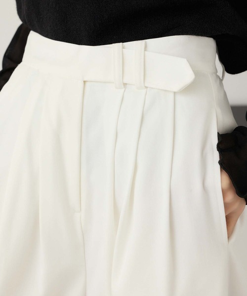Edit Sheen（エディットシーン）の「ベルトデザインタックワイドパンツ（その他パンツ・レディース・ホワイト/グレー/ブラック・M）」の5枚目の写真