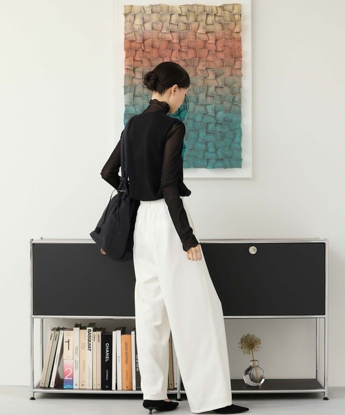 Edit Sheen（エディットシーン）の「ベルトデザインタックワイドパンツ（その他パンツ・レディース・ホワイト/グレー/ブラック・M）」の8枚目の写真