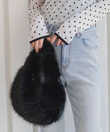 KOBE LETTUCE | チェーンショルダー付きファーバッグ(ハンドバッグ)