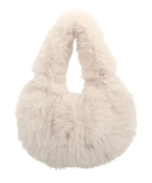 KOBE LETTUCE(コウベレタス)の「チェーンショルダー付きファーバッグ(ハンドバッグ・レディース・ベージュ/ブラウン/オフホワイト/ブラック/グリーン・F)」の11枚目の写真