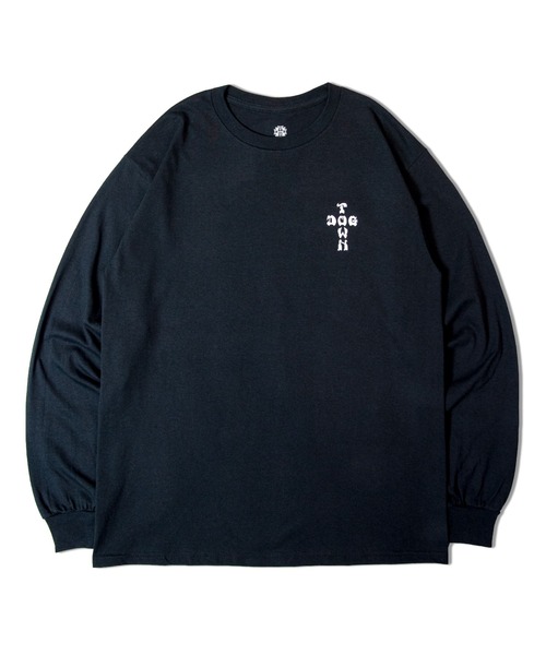 DOGTOWN（ドッグタウン）の「DOGTOWN CROSS LOGO LS TEE（Tシャツ/カットソー・メンズ・ブラック/ホワイト・M/L/XL）」の5枚目の写真