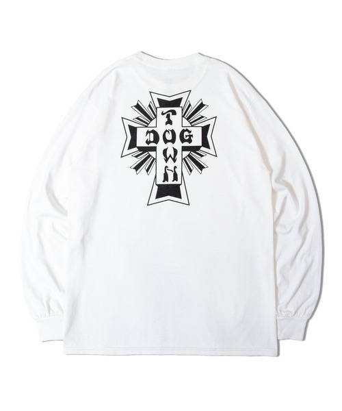 DOGTOWN（ドッグタウン）の「DOGTOWN CROSS LOGO LS TEE（Tシャツ/カットソー・メンズ・ブラック/ホワイト・M/L/XL）」の4枚目の写真