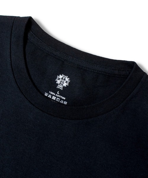 DOGTOWN（ドッグタウン）の「DOGTOWN CROSS LOGO LS TEE（Tシャツ/カットソー・メンズ・ブラック/ホワイト・M/L/XL）」の6枚目の写真