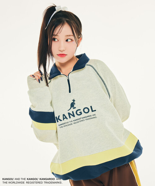 Ciaopanic【WOOAH×KANGOL】新品ハーフジップスウェット　完売品 Ciaopanic】【WOOAH×KANGOL】ハーフジップスウェット[品番
