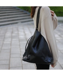 L.E.D.BITES（エルイーディーバイツ）の「MahL+81 巾着M 7M6-1012P（ハンドバッグ）」