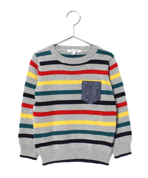 GLOBAL WORK（グローバルワーク）の「キッズ【洗えるニット】ニットクルー15FW/564951（ニット/セーター・キッズ・ライトイエロー/ライトピンク/その他1/ネイビー/ダークブルー/ホワイト系その他/グレー/ブルー系その他/グレー系その他・MEDIUM/SMALL/LARGE/X-LARGE）」の4枚目の写真