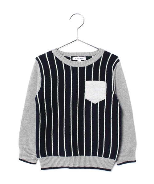 GLOBAL WORK（グローバルワーク）の「キッズ【洗えるニット】ニットクルー15FW/564951（ニット/セーター・キッズ・ライトイエロー/ライトピンク/その他1/ネイビー/ダークブルー/ホワイト系その他/グレー/ブルー系その他/グレー系その他・MEDIUM/SMALL/LARGE/X-LARGE）」の6枚目の写真