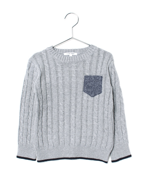 GLOBAL WORK（グローバルワーク）の「キッズ【洗えるニット】ニットクルー15FW/564951（ニット/セーター・キッズ・ライトイエロー/ライトピンク/その他1/ネイビー/ダークブルー/ホワイト系その他/グレー/ブルー系その他/グレー系その他・MEDIUM/SMALL/LARGE/X-LARGE）」の3枚目の写真